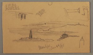 Rysunek, równiny, studia architektoniczne, 4 czerwca 1868 r. autorstwa Frederic Edwin Church