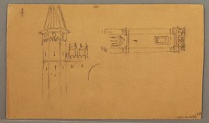 Rysunek, równiny, studia architektoniczne, 4 czerwca 1868 r. autorstwa Frederic Edwin Church