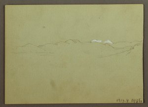 Rysunek, studium roślin i krajobrazu, 28 kwietnia 1869 r. autorstwa Frederic Edwin Church