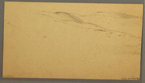 Rysunek, Deszcz nad wzgórzami, prawdopodobnie 1866 r. autorstwa Frederic Edwin Church