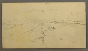 Rysunek, rzeka, odbity księżyc, 14 czerwca 1870 r. autorstwa Frederic Edwin Church