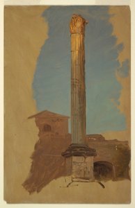 Rysunek, Rzym, klasyczna kolumna, 1868-69 autorstwa Frederic Edwin Church
