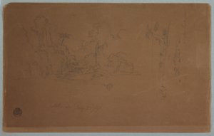 Rysunek, Saberreta, Ekwador, 23 lipca 1857 r. autorstwa Frederic Edwin Church