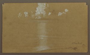 Rysunek, Pejzaż morski, Bloxburgh; Verso: Wzgórza i morze, sierpień 1865 r. autorstwa Frederic Edwin Church