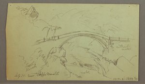 Rysunek, Sanktuarium w lesie, wrzesień 1868 r. autorstwa Frederic Edwin Church