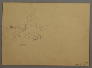 Rysunek, Szkice z Petry, Jordania, luty 1868 r. autorstwa Frederic Edwin Church