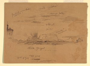 Rysunek, Szkice z Rzymu, Włochy, listopad 1868 r. autorstwa Frederic Edwin Church