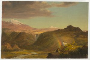 Rysunek, Pejzaż południowoamerykański, 1854 autorstwa Frederic Edwin Church