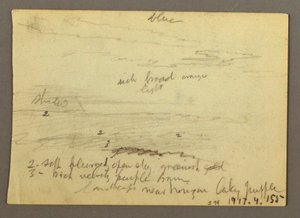 Rysunek, Bazylika Świętego Piotra widziana od północy na tle wzgórz i panoramy Rzymu, styczeń 1869 r. autorstwa Frederic Edwin Church