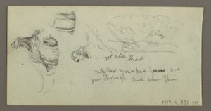 Rysunek, Studium nóg wielbłąda, prawdopodobnie 1868 r. autorstwa Frederic Edwin Church