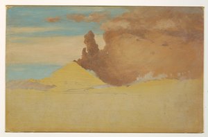 Rysunek przedstawiający wybuchające Cotopaxi, Ekwador, 1853 r. autorstwa Frederic Edwin Church