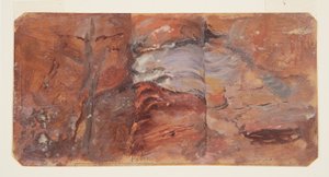 Rysunek, Studium skał, Petra, luty 1868 r. autorstwa Frederic Edwin Church