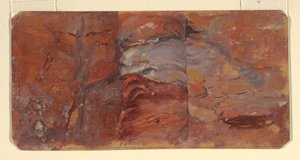 Rysunek, Studium skał, Petra, luty 1868 r. autorstwa Frederic Edwin Church