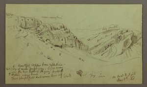 Rysunek, Studium boku doliny, 4 maja 1868 r. autorstwa Frederic Edwin Church