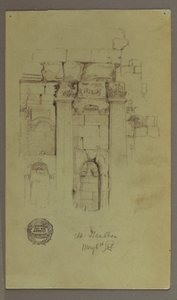 Rysunek, Studium ruin świątyni, 8 maja 1868 r. autorstwa Frederic Edwin Church