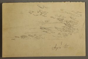 Rysunek, Słońce i chmury, kwiecień 1855 r. autorstwa Frederic Edwin Church