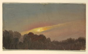 Rysunek, zachód słońca, 1865-66 autorstwa Frederic Edwin Church