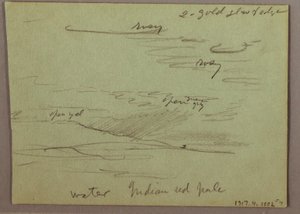 Rysunek, zachód słońca, jedzące dziecko, 22 grudnia 1870 r. autorstwa Frederic Edwin Church