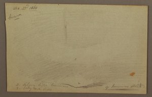 Rysunek, zachód słońca za grzbietem (Aurora), 1864 r. autorstwa Frederic Edwin Church