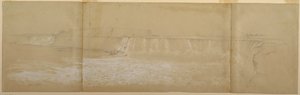 Rysunek, wodospad Niagara, wrzesień lub październik 1856 r. autorstwa Frederic Edwin Church