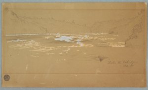 Rysunek "Rzeka poniżej wiru", wrzesień 1858 r. autorstwa Frederic Edwin Church