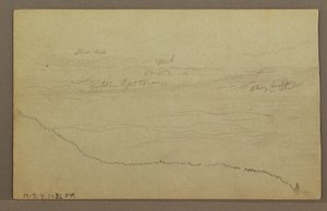 Rysunek, drzewa, prawdopodobnie lata 60. XIX wieku autorstwa Frederic Edwin Church