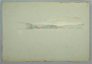 Rysunek, Jezioro Górnego Języka, 1 października 1879 r. autorstwa Frederic Edwin Church
