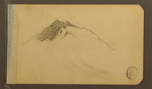 Rysunek, dolina; Verso: szczyt górski, 1889 r. autorstwa Frederic Edwin Church