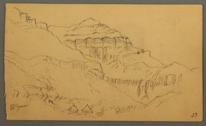 Rysunek, Valleyside, luty 1869  autorstwa Frederic Edwin Church
