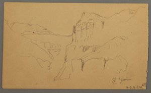 Rysunek, Valleyside, luty 1869  autorstwa Frederic Edwin Church