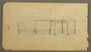 Rysunek, Verso: schemat kabiny, prawdopodobnie 1878 r. autorstwa Frederic Edwin Church