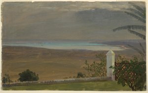 Rysunek, widok na morze, 1865 r. autorstwa Frederic Edwin Church