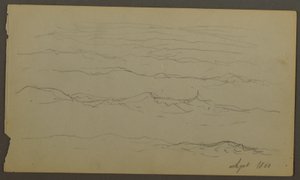 Rysunek, fale, 1860 autorstwa Frederic Edwin Church