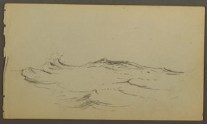 Rysunek, Fale, prawdopodobnie 1860 autorstwa Frederic Edwin Church