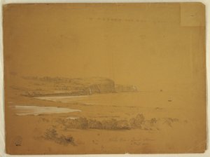 Rysunek, Whale Cove, wyspa Grand Manan, Kanada, wrzesień 1851 r. autorstwa Frederic Edwin Church