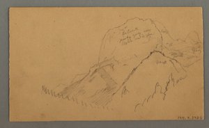 Rysunek, zalesione szczyty, 27 lipca 1868 r. autorstwa Frederic Edwin Church