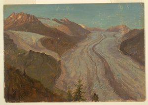 Wielki lodowiec Aletsch, Szwajcaria autorstwa Frederic Edwin Church