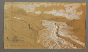 Lodowiec Aletsch, Alpy Berneńskie, Szwajcaria autorstwa Frederic Edwin Church