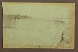 Wodospad Podkowa z podwójną tęczą, rzeka Niagara, Kanada autorstwa Frederic Edwin Church