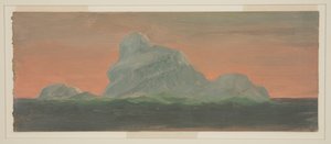 Góra lodowa na tle wieczornego nieba autorstwa Frederic Edwin Church