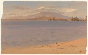 Góra Katahdin z jeziora Millinocket autorstwa Frederic Edwin Church
