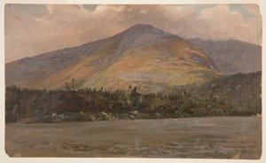 Góra Katahdin, pokazująca Pamola i Wielką Kotlinę z Stawu Piaszczystego Dna autorstwa Frederic Edwin Church
