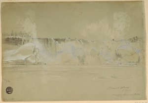 Niagara Falls in Snow, od północnego zachodu autorstwa Frederic Edwin Church