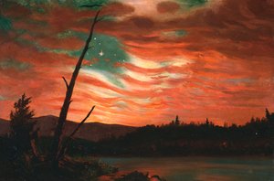 Nasz sztandar na niebie autorstwa Frederic Edwin Church