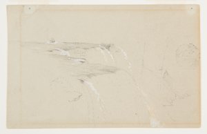 Krawędź amerykańskiego wodospadu, rzeka Niagara autorstwa Frederic Edwin Church