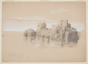 Skały na wybrzeżu, Wyspa Grand Manan, Kanada autorstwa Frederic Edwin Church