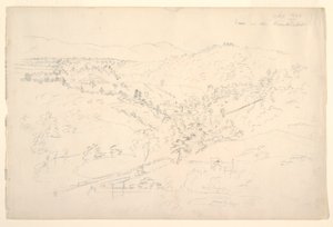Szkic krajobrazu Catskill (widok Kaanterkill) autorstwa Frederic Edwin Church