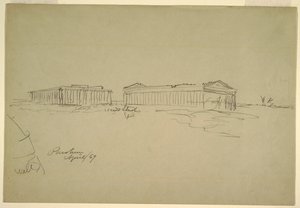 Szkice, Paestum, południowe Włochy autorstwa Frederic Edwin Church