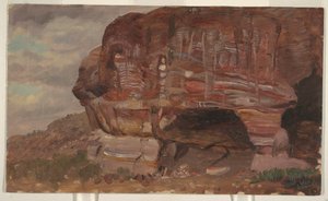 Studium zoomorficznej skały, Petra autorstwa Frederic Edwin Church
