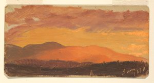 Zachód słońca, dolina rzeki Hudson autorstwa Frederic Edwin Church